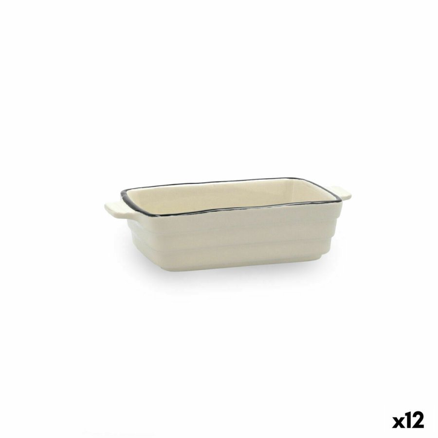 Kasserolle Quid Cocco Hvid Keramik 16 x 9 x 4 cm (12 enheder) #1