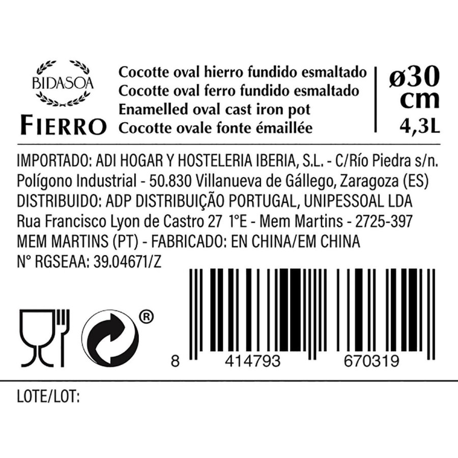 Gryde Med Lg Bidasoa Rd Metal (4,3 L) #4
