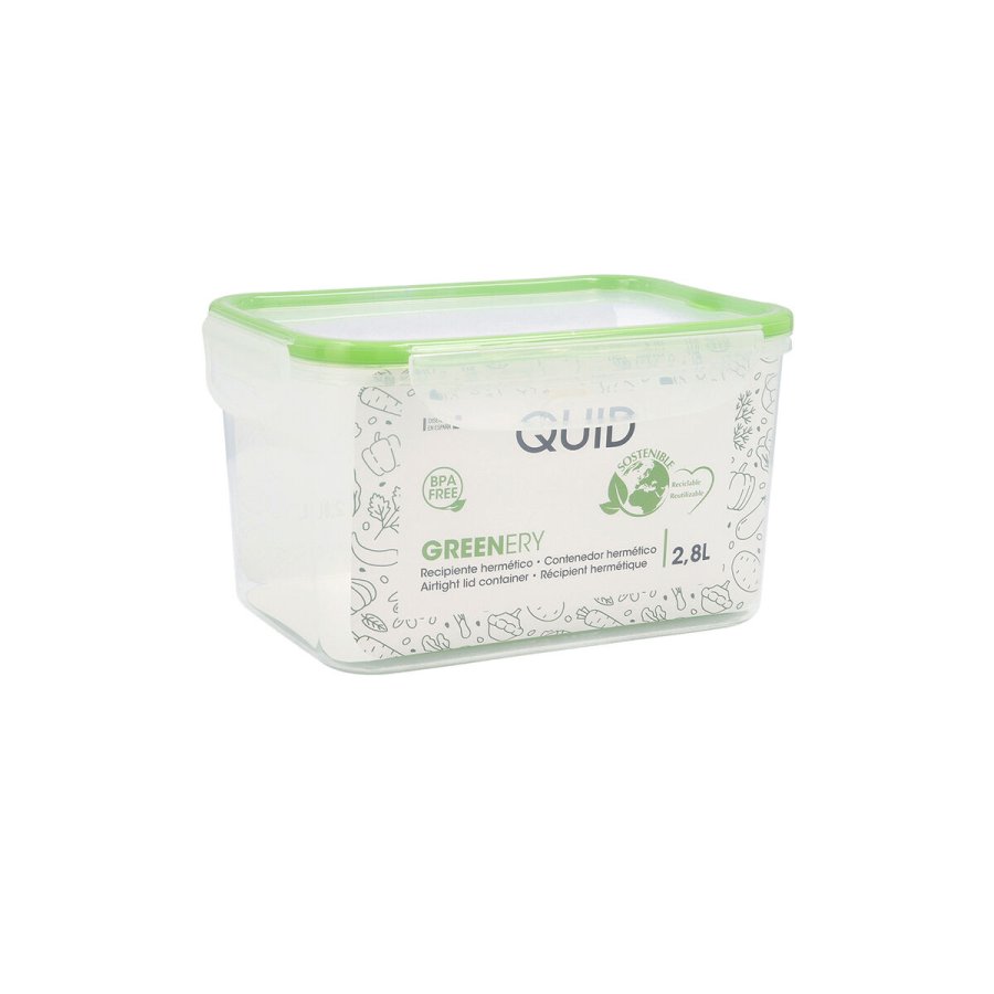 Madkasse Quid Greenery 2,8 L Gennemsigtig Plastik (4 enheder) (Pack 4x) #10