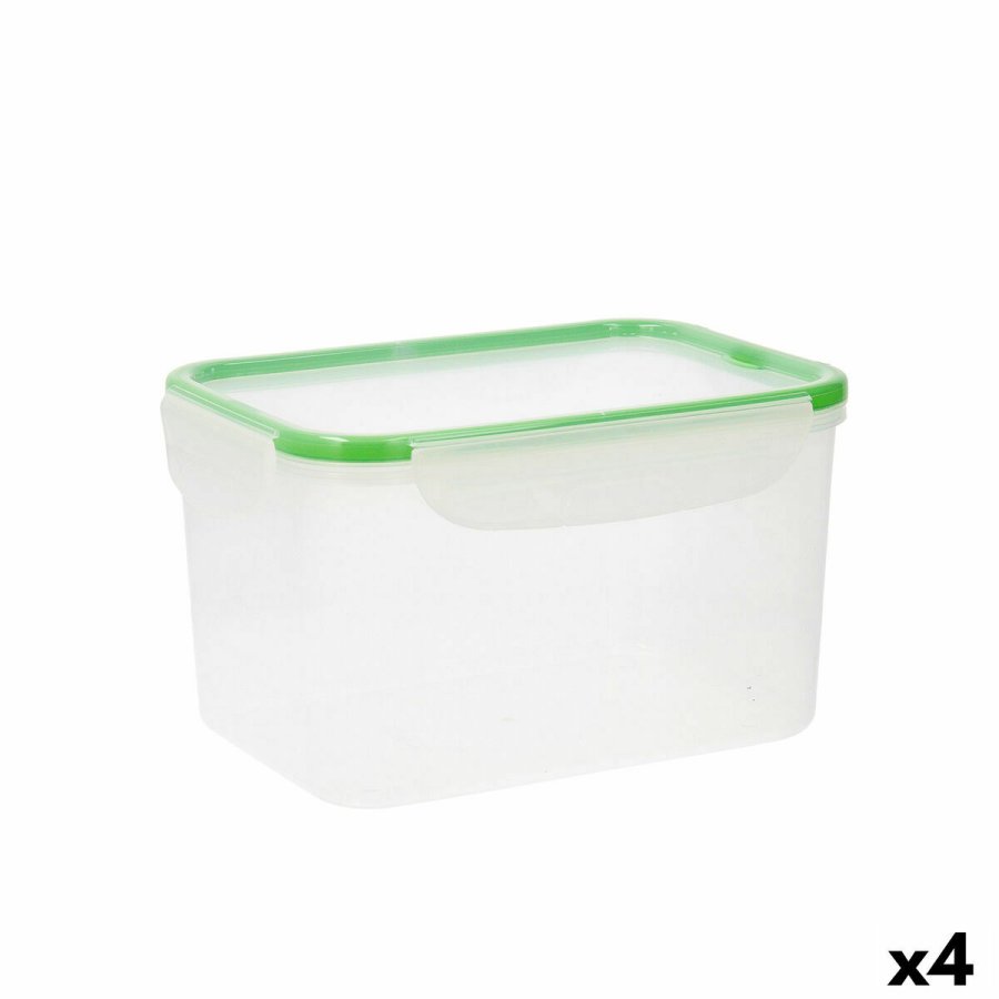 Madkasse Quid Greenery 2,8 L Gennemsigtig Plastik (4 enheder) (Pack 4x) #4