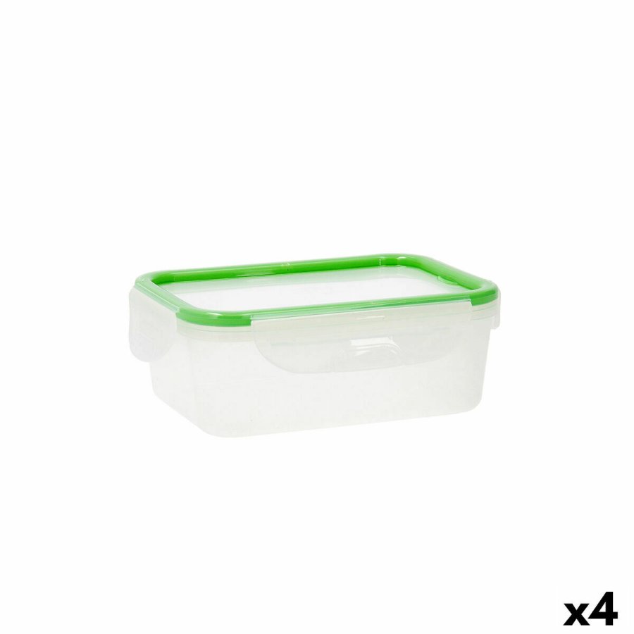 Madkasse Quid Greenery 1 L Gennemsigtig Plastik 13 x 18 x 6,8 cm - 1 L (4 enheder) (Pack 4x) #4