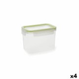 Hermetisk madkasse Quid Greenery Gennemsigtig Plastik Rektangulr 1,05 L (4 enheder) #1