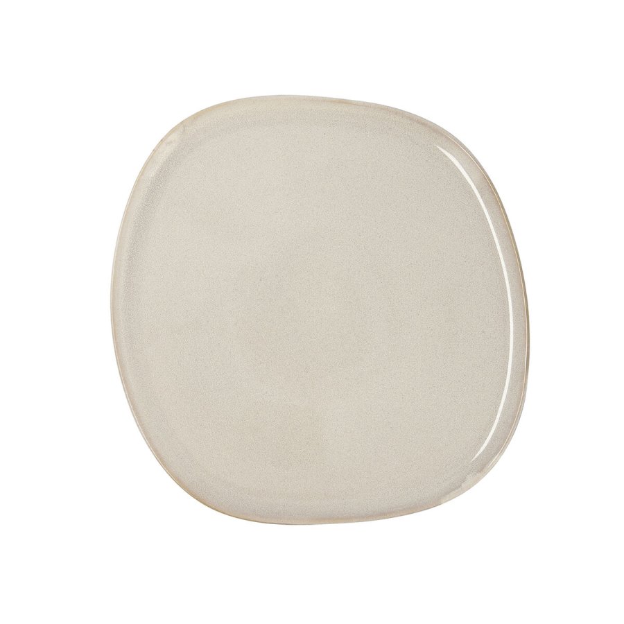 Flad Plade Bidasoa Ikonic Hvid Keramik 26,5 x 25,7 x 1,5 cm (4 enheder) (Pack 4x) #1