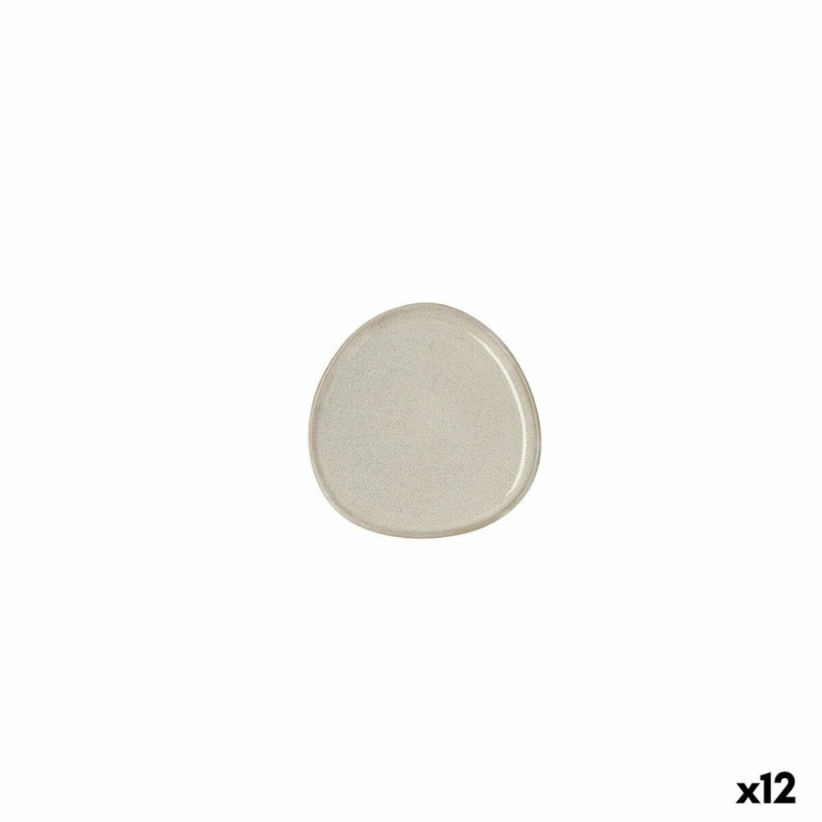 Flad Plade Bidasoa Ikonic Hvid Keramik 11 x 11 cm (12 enheder) (Pack 12x) #4