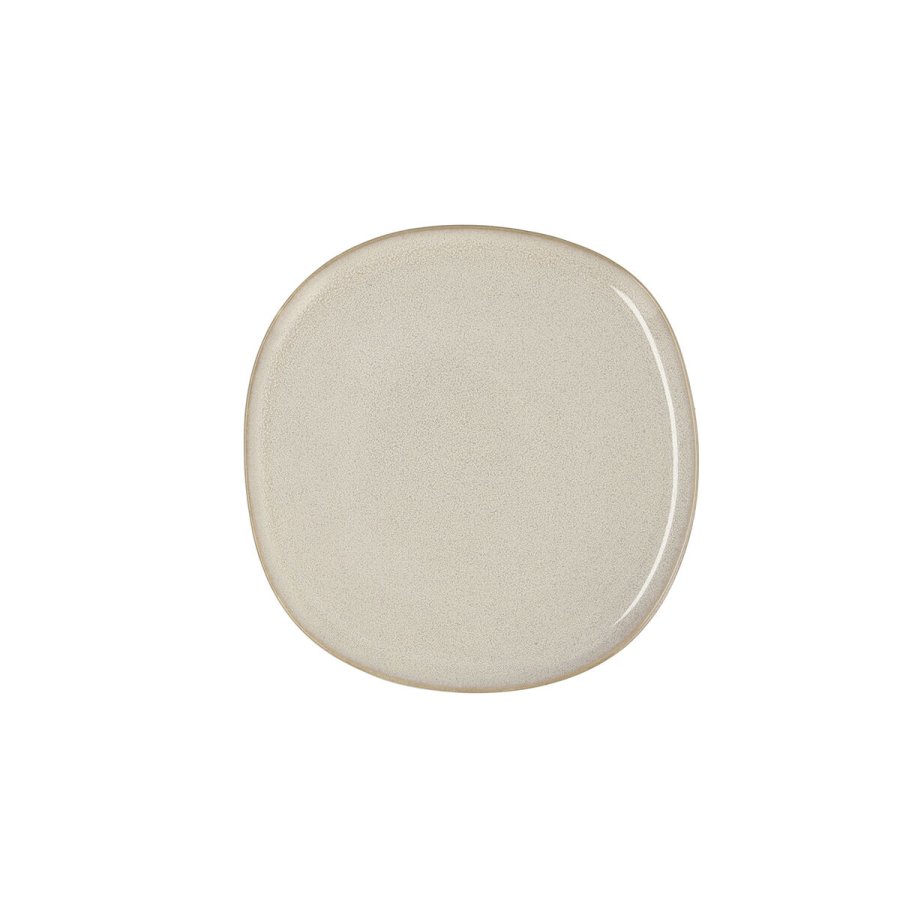 Flad Plade Bidasoa Ikonic Hvid Keramik 20,2 x 19,7 cm (6 enheder) (Pack 6x) #1