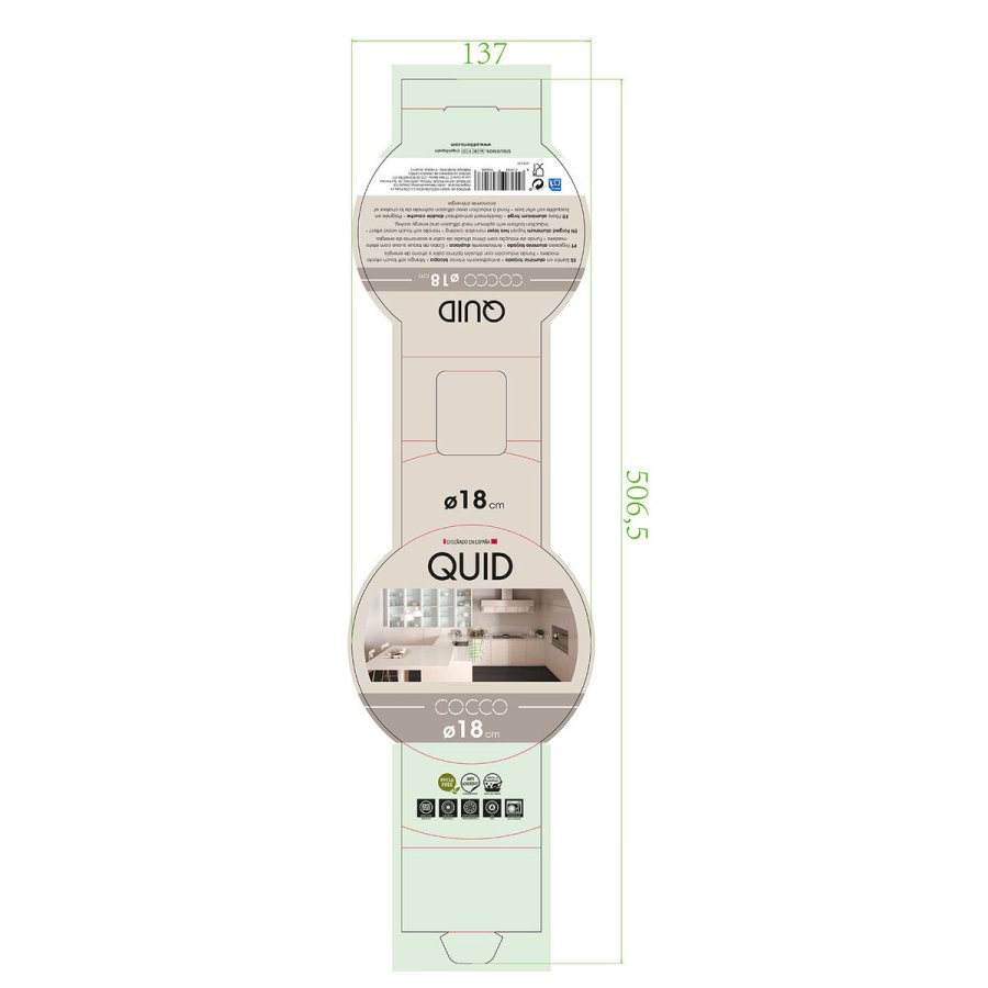 Skridsikker stegepande Quid Cocco Smedet aluminium 18 cm #10
