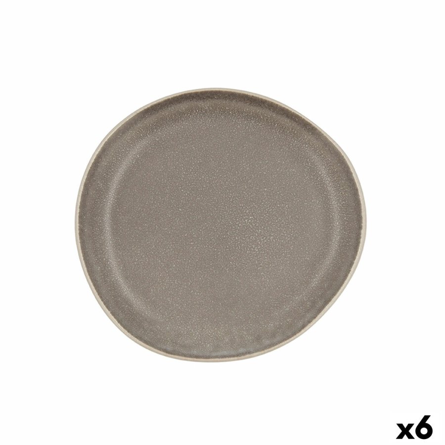 Flad Plade Bidasoa Gio Lejlighedsvis Gr Keramik 20 cm (6 enheder) #1