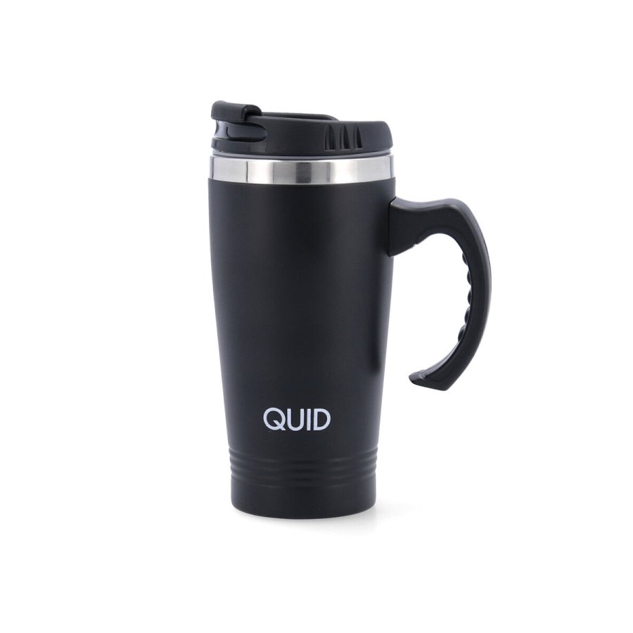 Termokop med lg Quid Cocco Med hndtag Rustfrit stl Sort 450 ml #1