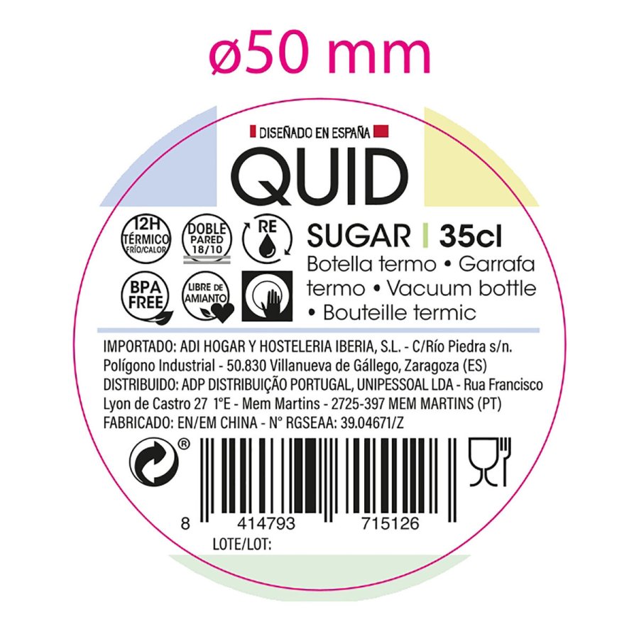 Termokande Quid Sugar Gul Metal 350 ml #2