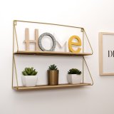 Hylder Vinthera Moa Stl Gylden 50 x 40 x 12 cm (6 enheder) #4