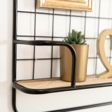 Hylder Vinthera Moa Stl Sort Metal 42,5 x 12 x 56 cm (8 enheder) #4