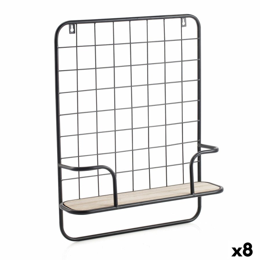 Hylder Vinthera Moa Stl Sort Metal 42,5 x 12 x 56 cm (8 enheder) #1
