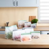 St med genanvendelige poser til fdevarer Quid Rico Plastik Zip 8 Dele #3