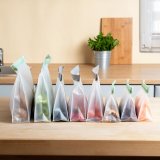 St med genanvendelige poser til fdevarer Quid Rico Plastik Zip 8 Dele #4