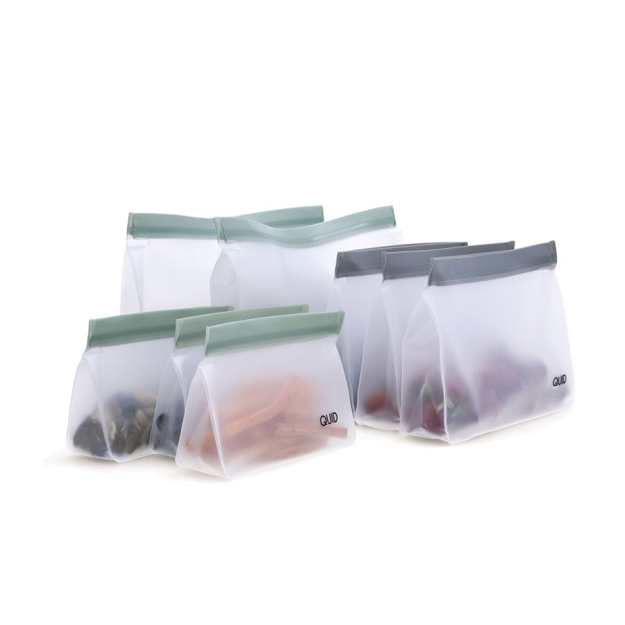 St med genanvendelige poser til fdevarer Quid Rico Plastik Zip 8 Dele #5