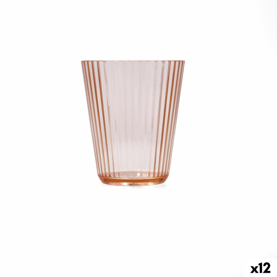 Glas Quid Sunset Coral Koral Plastik 300 ml (12 enheder) #1