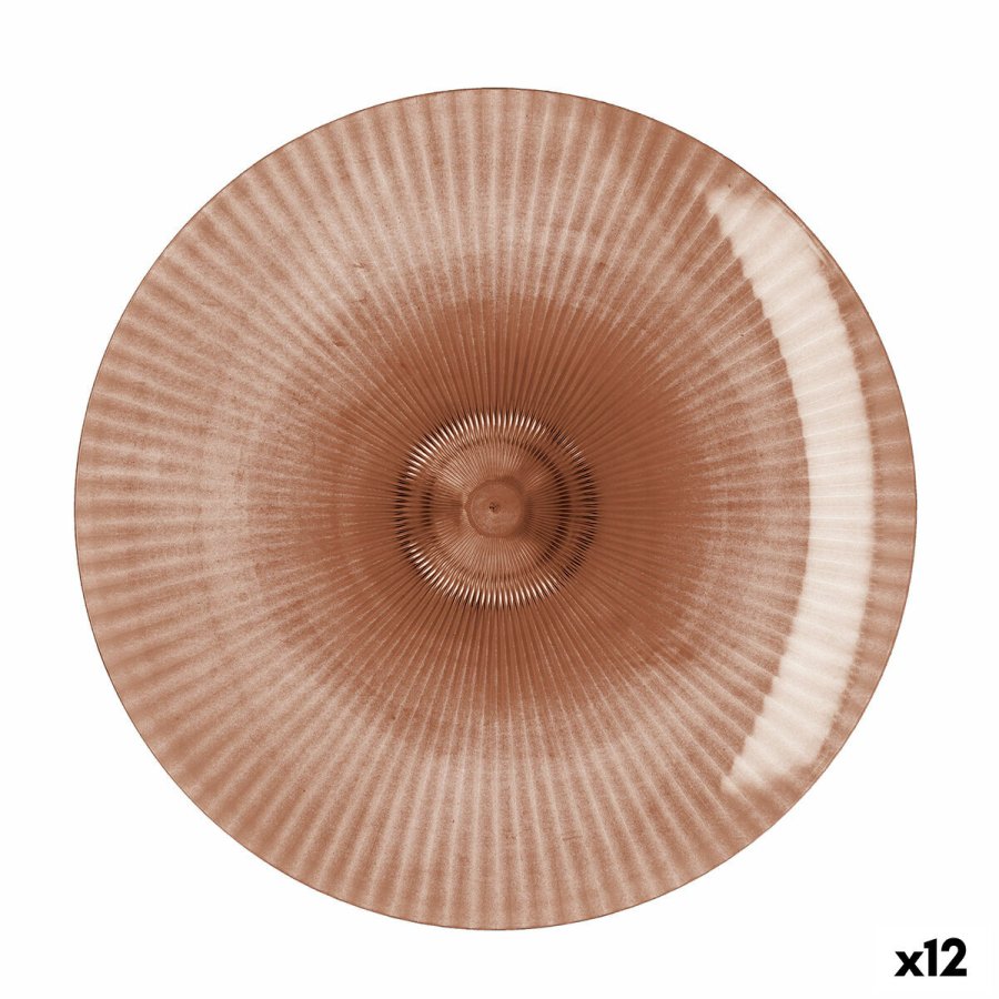 Flad Plade Quid Sunset Koral Plastik 26 cm (12 enheder) #1