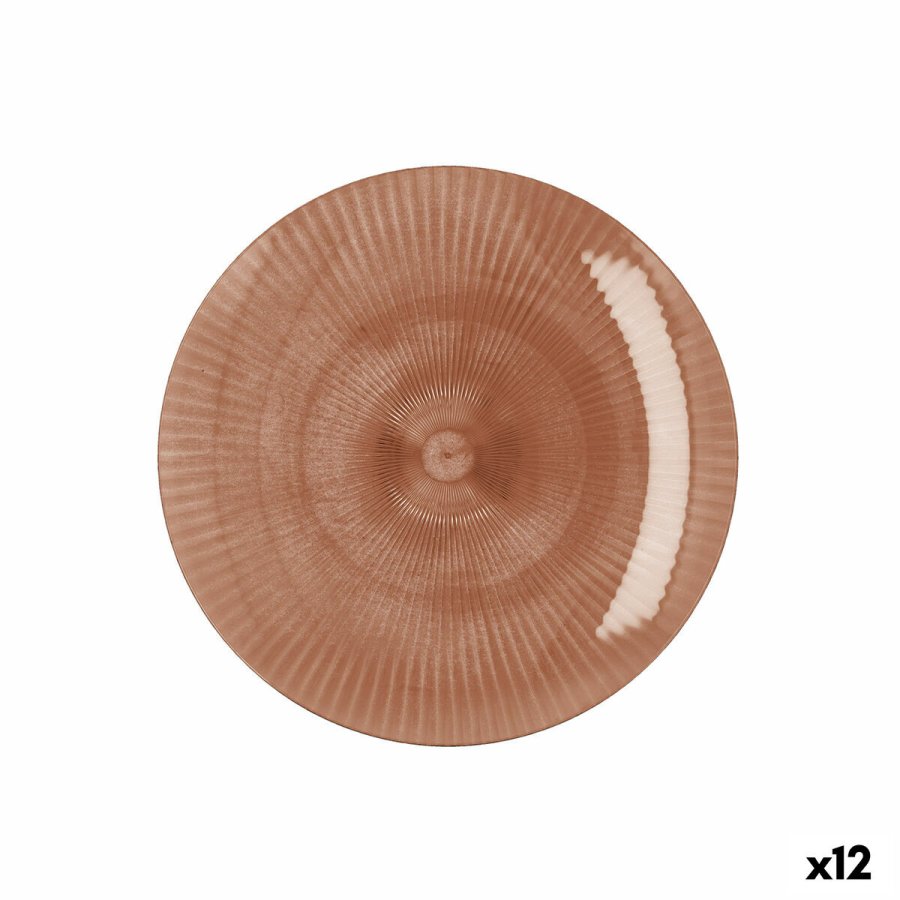 Flad Plade Quid Sunset Koral Plastik 19 cm (12 enheder) #1