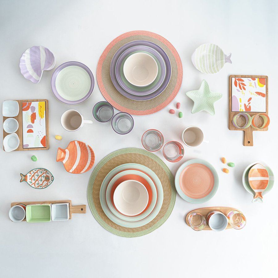 Desserttallerken Quid Kaleido Grn Koral Keramik 19 cm (12 enheder) #4