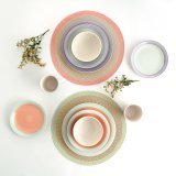 Flad Plade Quid Kaleido Grn Lilla Keramik 27 cm (12 enheder) #7