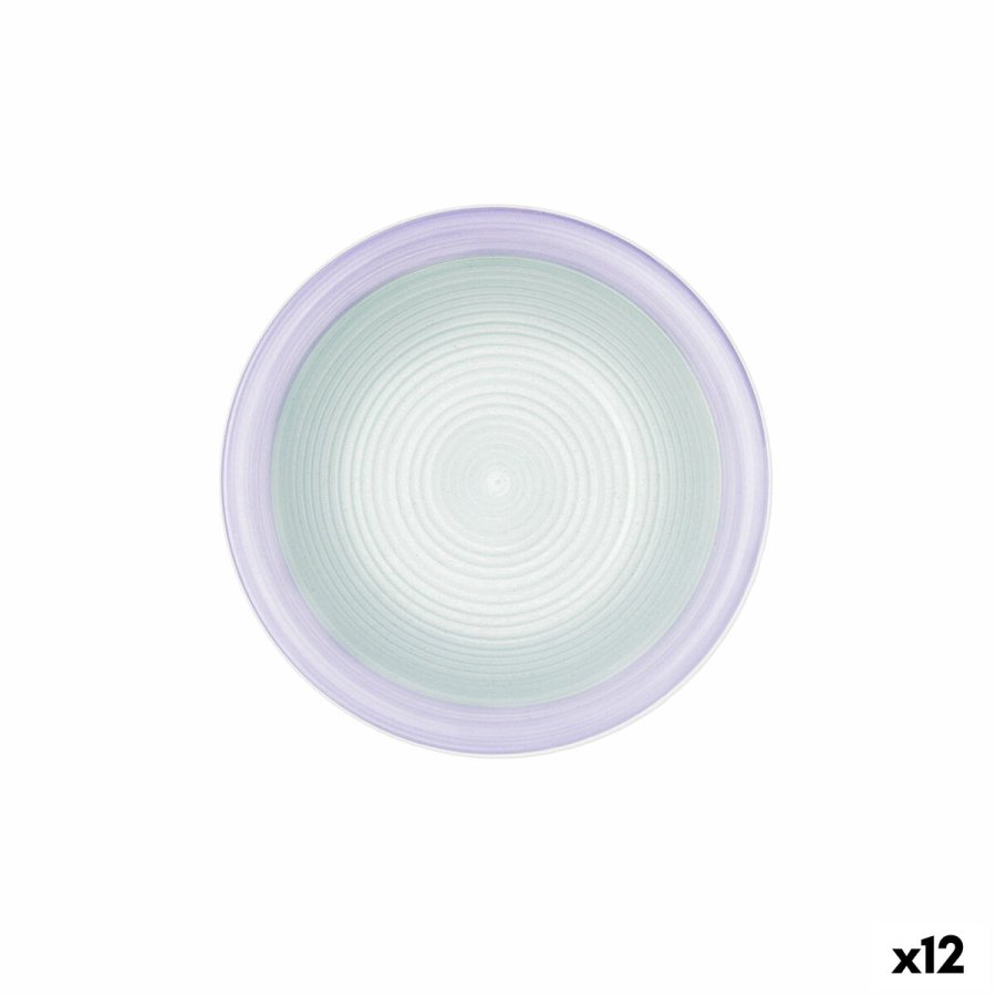 Dyb tallerken Quid Kaleido Grn Lilla Keramik 21,5 cm (12 enheder) #1
