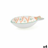 Snackskl Quid Kaleido Hvid Keramik 14 x 9 x 3 cm (4 enheder) #1