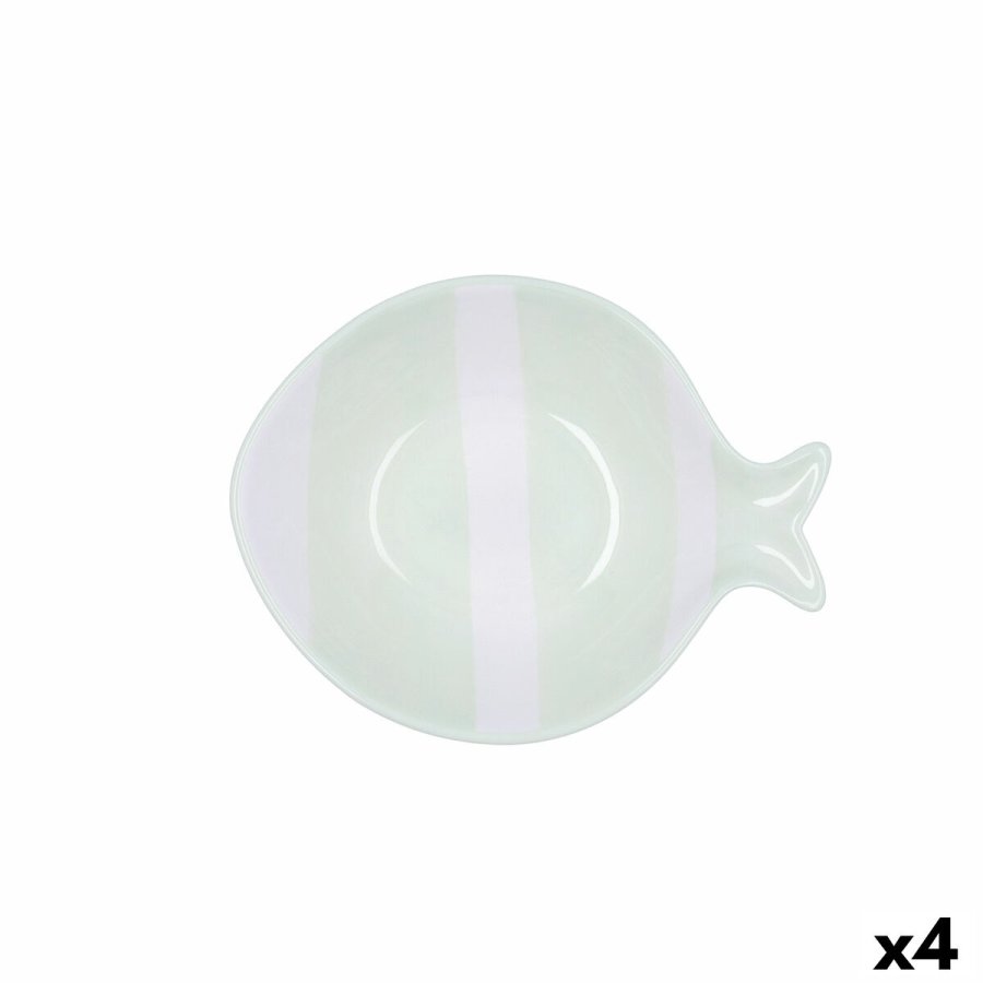 Skl Quid Kaleido Grn Keramik Fisk 15 x 13 x 4 cm (4 enheder) #1