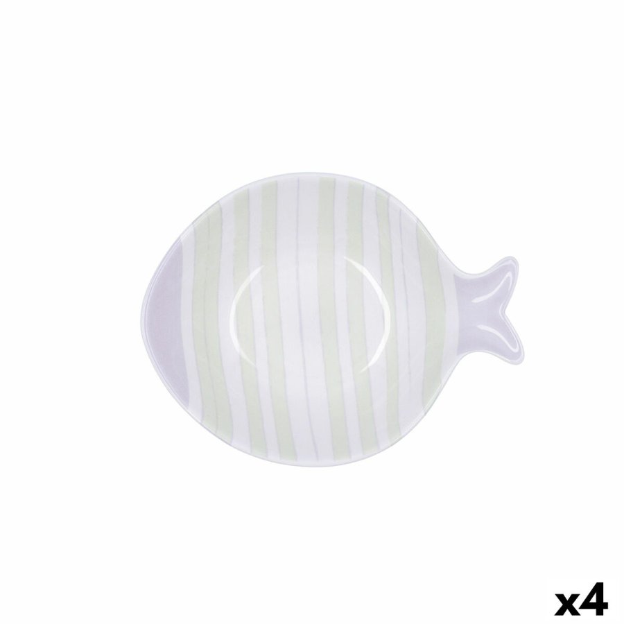 Skl Quid Kaleido To-farvet Keramik Fisk 15 x 13 x 4 cm (4 enheder) #1