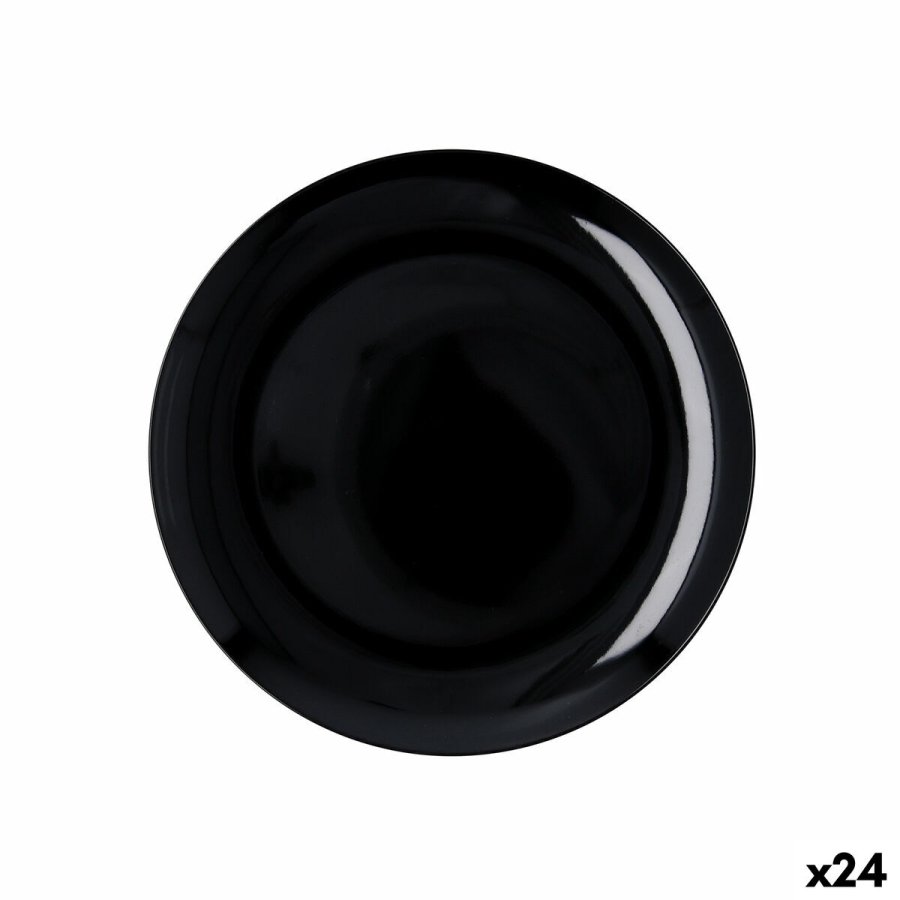 Flad Plade Quid Select Basic Sort Melamin  25 cm (24 enheder) #1