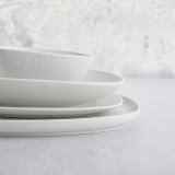 Dyb tallerken Bidasoa Fosil Hvid Keramik Firkantet 21,9 x 21,7 x 4,8 cm (6 enheder) #13