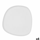 Flad Plade Bidasoa Fosil Hvid Keramik 26,3 x 25,5 x 2,4 cm (6 enheder) #1