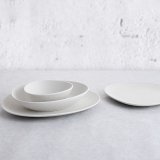Flad Plade Bidasoa Fosil Hvid Keramik Oval 28 x 24,8 x 2,5 cm (6 enheder) #10