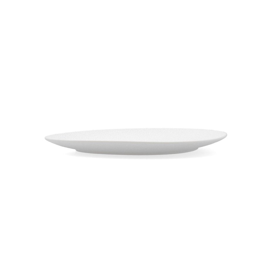 Flad Plade Bidasoa Fosil Hvid Keramik Oval 28 x 24,8 x 2,5 cm (6 enheder) #19