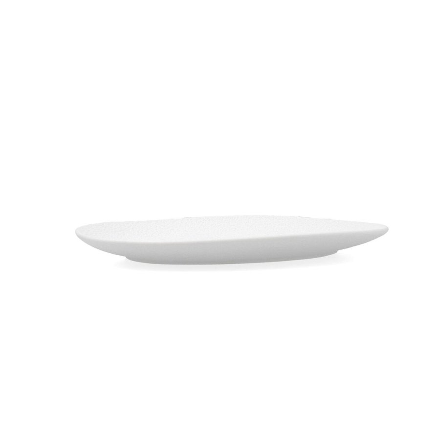 Flad Plade Bidasoa Fosil Hvid Keramik Oval 22,8 x 20,1 x 2,2 cm (9 enheder) #19
