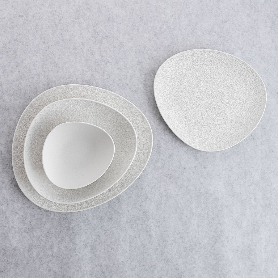 Snack bakke Bidasoa Fosil Hvid Keramik Aluminium oxid 25,2 x 24,8 x 1,2 cm (6 enheder) #13