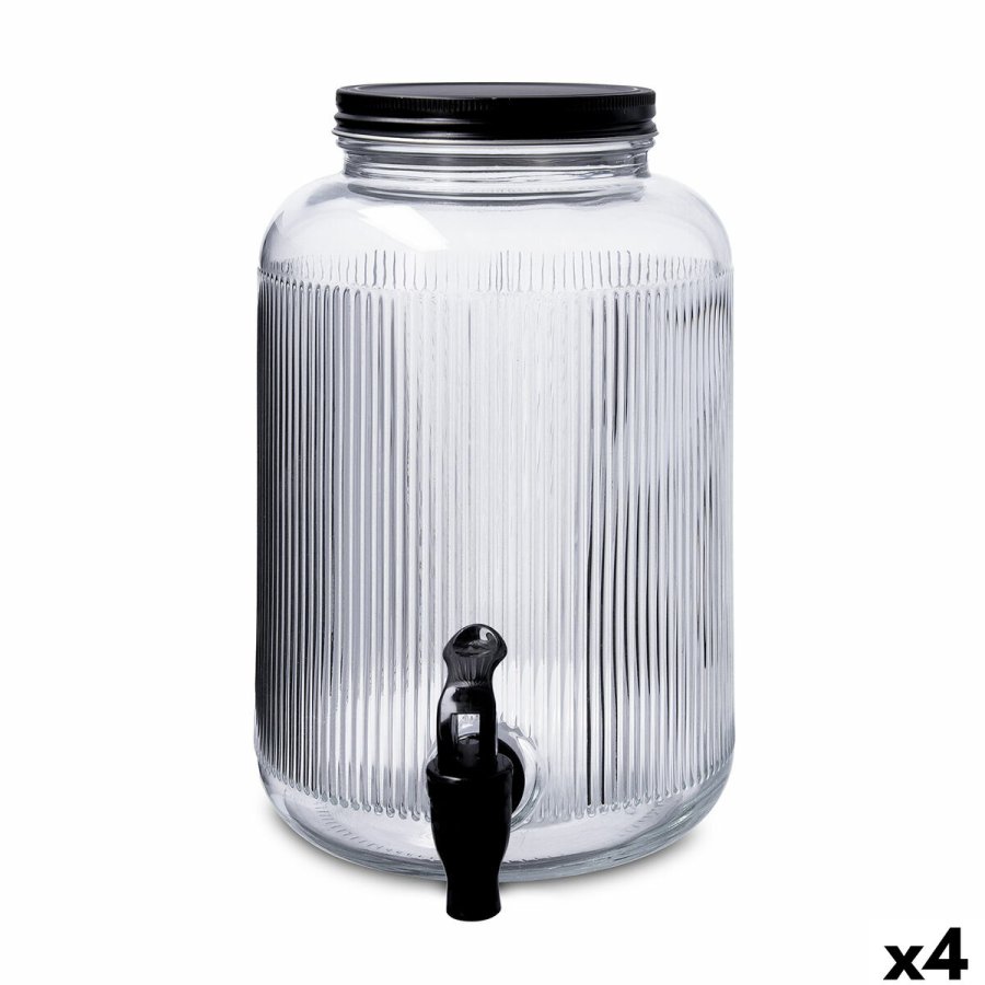 Drinksdispenser Quid Maison Gennemsigtig Glas 4 L (4 enheder) #1