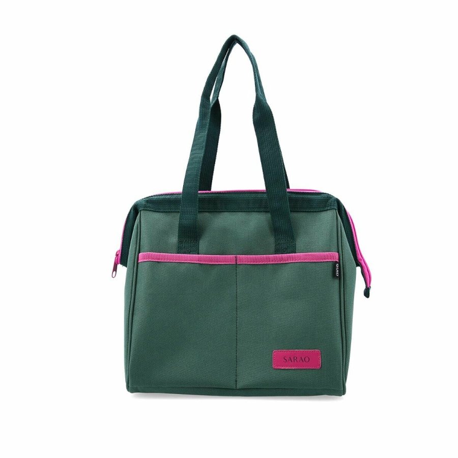 Genanvendelig madpose Quid Sarao Grn Tekstil BPA-fri 24 x 23 x 16 cm (6 enheder) #2