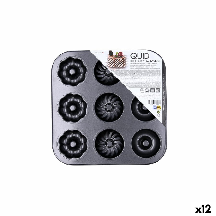 Bageform til bagvrk Quid Sweet Grey Gr Metal (12 enheder) #1