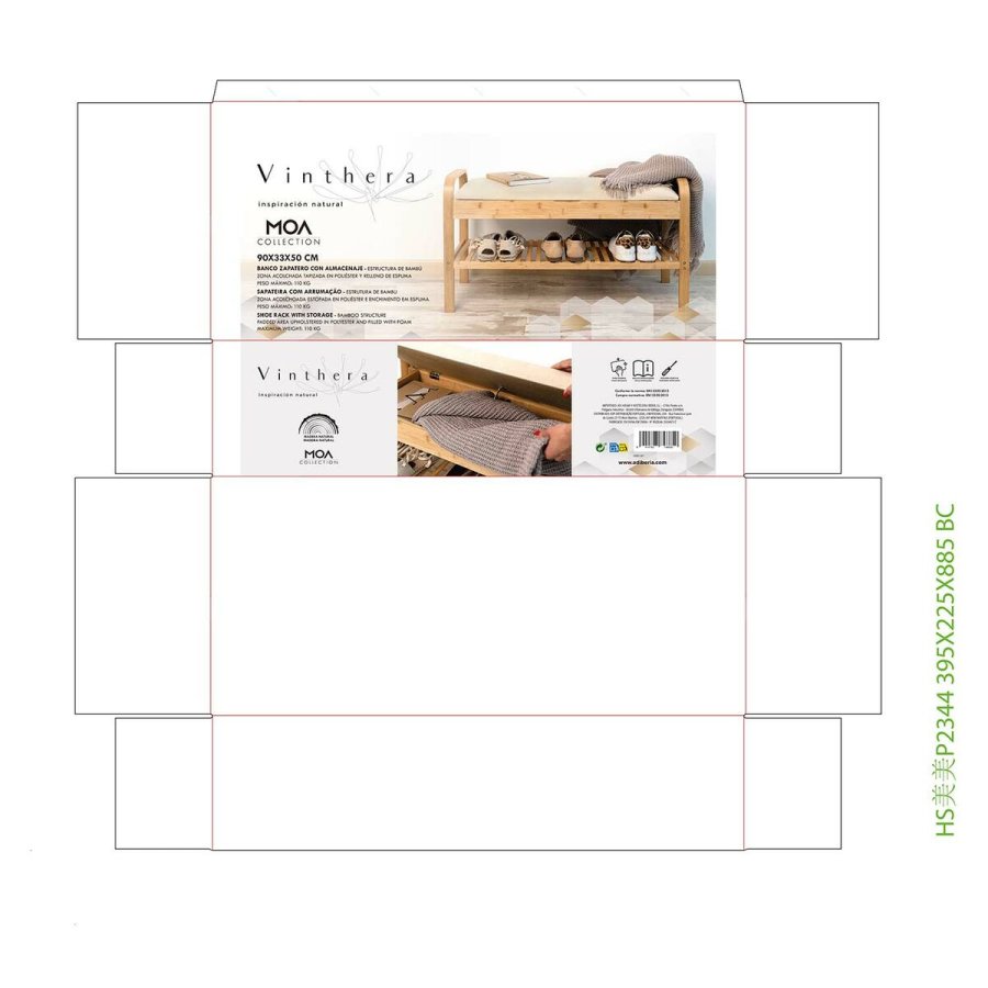 Skobnk Vinthera Moa Beige Tr 90 x 33 x 50 cm #9
