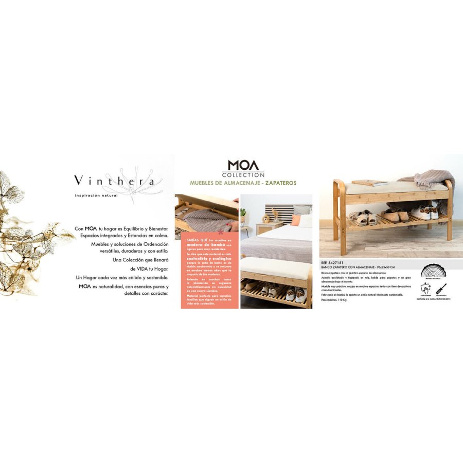 Skobnk Vinthera Moa Beige Tr 90 x 33 x 50 cm #5
