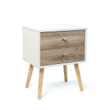 Natbord Vinthera Moa Hvid Brun 40 x 49,5 x 30 cm #1