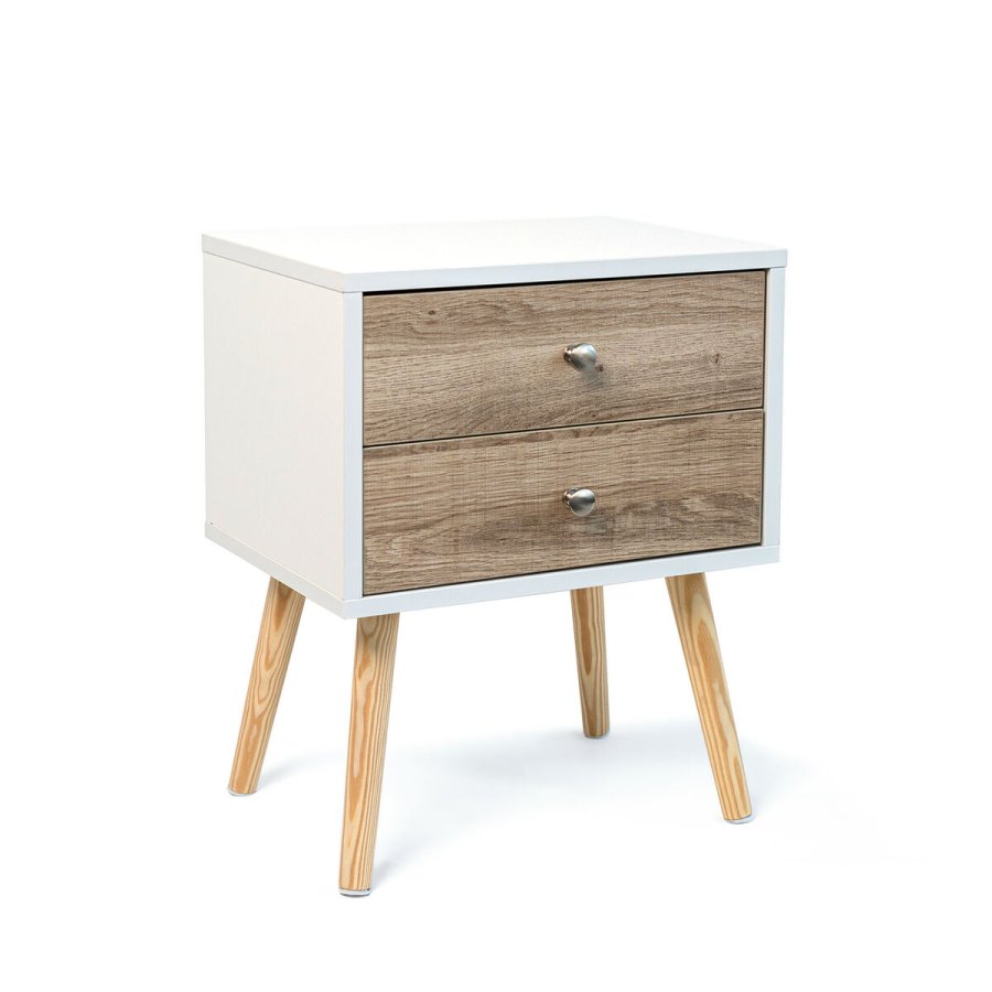 Natbord Vinthera Moa Hvid Brun 40 x 49,5 x 30 cm #1