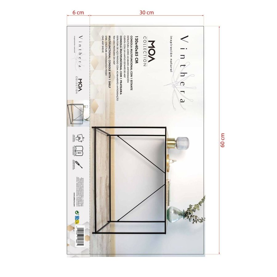Sofabord Vinthera Moa Sort Beige 120 x 85 x 40 cm #7