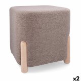 Puf Vinthera Moa Brun Tr 34 x 34 x 38 cm (2 enheder) #1