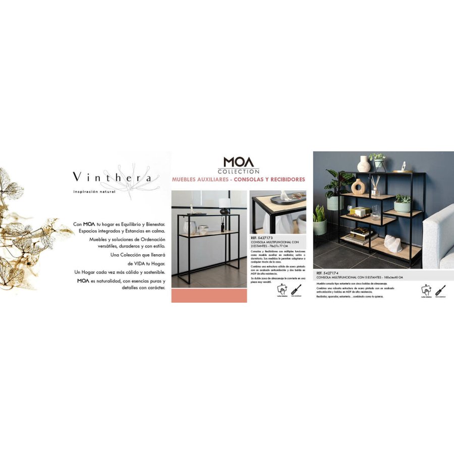 Hylder Vinthera Moa Metal Tr MDF 78 x 27 x 77 cm (4 enheder) #5