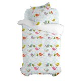 Dynebetrk st HappyFriday Mr Fox Little birds Multifarvet Seng 80 2 Dele #1