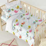 Dynebetrk st HappyFriday Mr Fox Little birds Multifarvet Vugge til baby 2 Dele #6