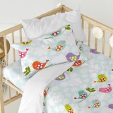 Dynebetrk st HappyFriday Mr Fox Little birds Multifarvet Vugge til baby 2 Dele #16