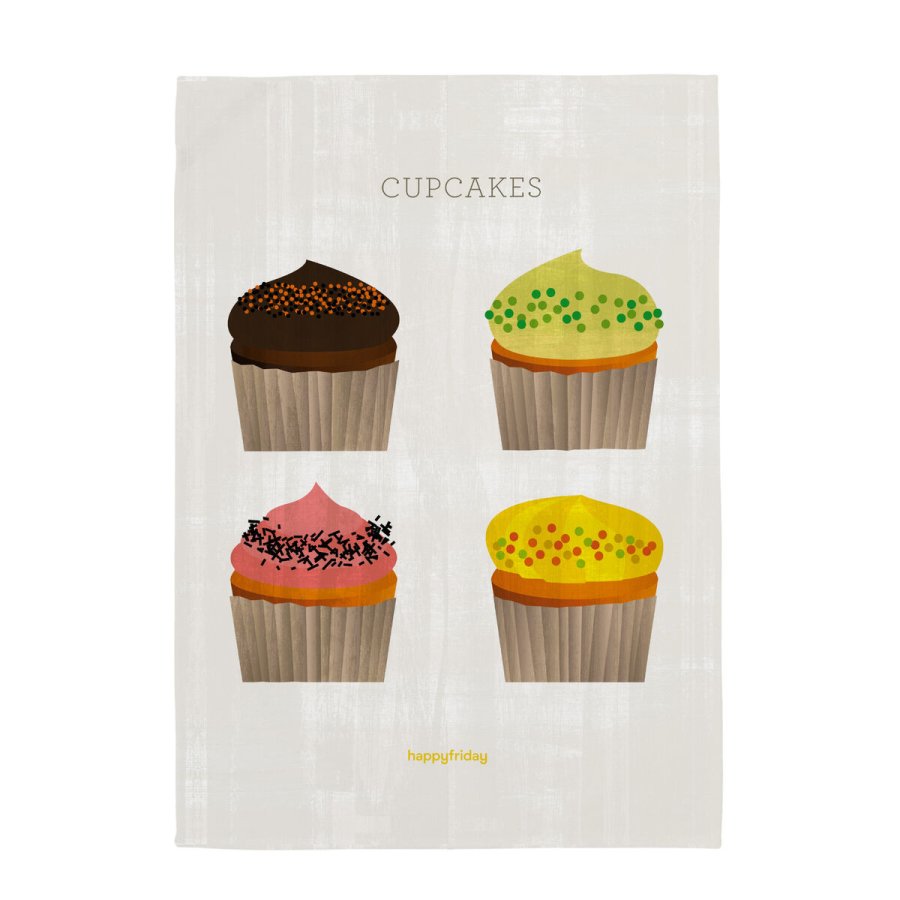 Karklud HappyFriday Cupcakes Multifarvet 70 x 50 cm (2 enheder) #11
