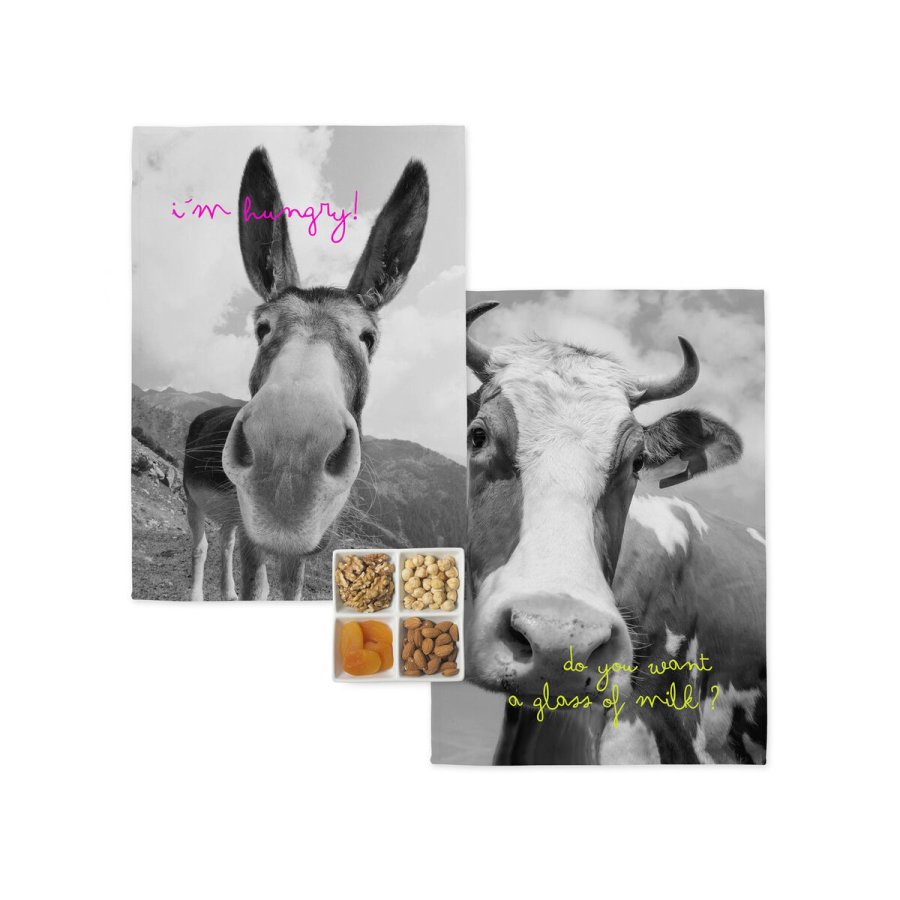 Karklud HappyFriday Blanc Farm Multifarvet 70 x 50 cm (2 enheder) #1